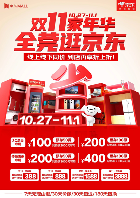 華為Mate60免費抽、到店折上折！京東MALL全國聯(lián)動嗨購11.11，解鎖省心購新體驗
